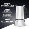 Bialetti Venus 4-Cup Stainless Steel Induction-Capable Stovetop Espresso Maker, Silver