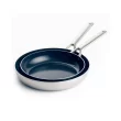 Blue Diamond Cookware Tri-Ply Stainless Steel Ceramic Nonstick, 9.5