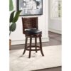 Boraam Sumatra 24 Swivel Counter Stool, Black