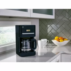 Braun KF7000BK BrewSense 12-Cup Programmable Black Drip Coffee Maker with Temperature Control
