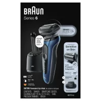 Braun Series 6 6072cc Men's Electric Shaver and Precision Trimmer, Blue