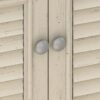 Bush Furniture Fairview Small Storage Cabinet with Doors in Antique White and Tea Maple