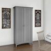 Bush Furniture SAL014CG Salinas Kitchen Pantry Cabinet with Doors, Cape Cod Gray