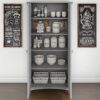 Bush Furniture SAL014CG Salinas Kitchen Pantry Cabinet with Doors, Cape Cod Gray