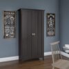 Bush Furniture SAL014VB Salinas Kitchen Pantry Cabinet with Doors in Vintage Black