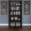 Bush Furniture SAL014VB Salinas Kitchen Pantry Cabinet with Doors in Vintage Black