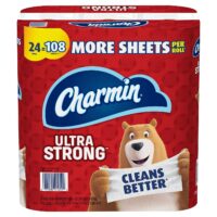 Charmin Ultra Strong Toilet Paper 24 Mega Plus, Bath Tissue, 330 Sheets Per Roll