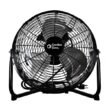 Comfort Zone 12” 3-Speed Cradle/Floor Fan with 180-Degree Adjustable Tilt, All-Metal Construction, Rubber Feet, and Carry Handle, Black