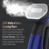Conair 2-in-1 Steamer and Iron for Clothes, Turbo ExtremeSteam Handheld Fabric Steamer, Black/Blue