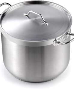 Cooks Standard 2616 Standard Professional Grade Lid 30 Quart Stainless Steel Stockpot, Silver