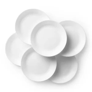 Corelle Livingware Winter Frost White, Set of 6, Dinner Plate