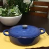 Crock Pot 111999.02 Artisan Enameled Cast Iron Braiser W Lid, 5 Quart, Sapphire Blue