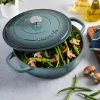 Crock Pot 112001.02 Artisan Enameled Cast Iron Braiser W Lid, 5 Quart, Slate Gray