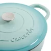 Crock Pot 125298.02R Artisan Enameled Cast Iron Braiser W/Lid, 5 Quart, Aqua