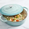 Crock Pot 125298.02R Artisan Enameled Cast Iron Braiser W/Lid, 5 Quart, Aqua