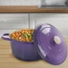 Crock-Pot 128606.02 Artisan Round Enameled Cast Iron Dutch Oven, 7-Quart, Sapphire Blue