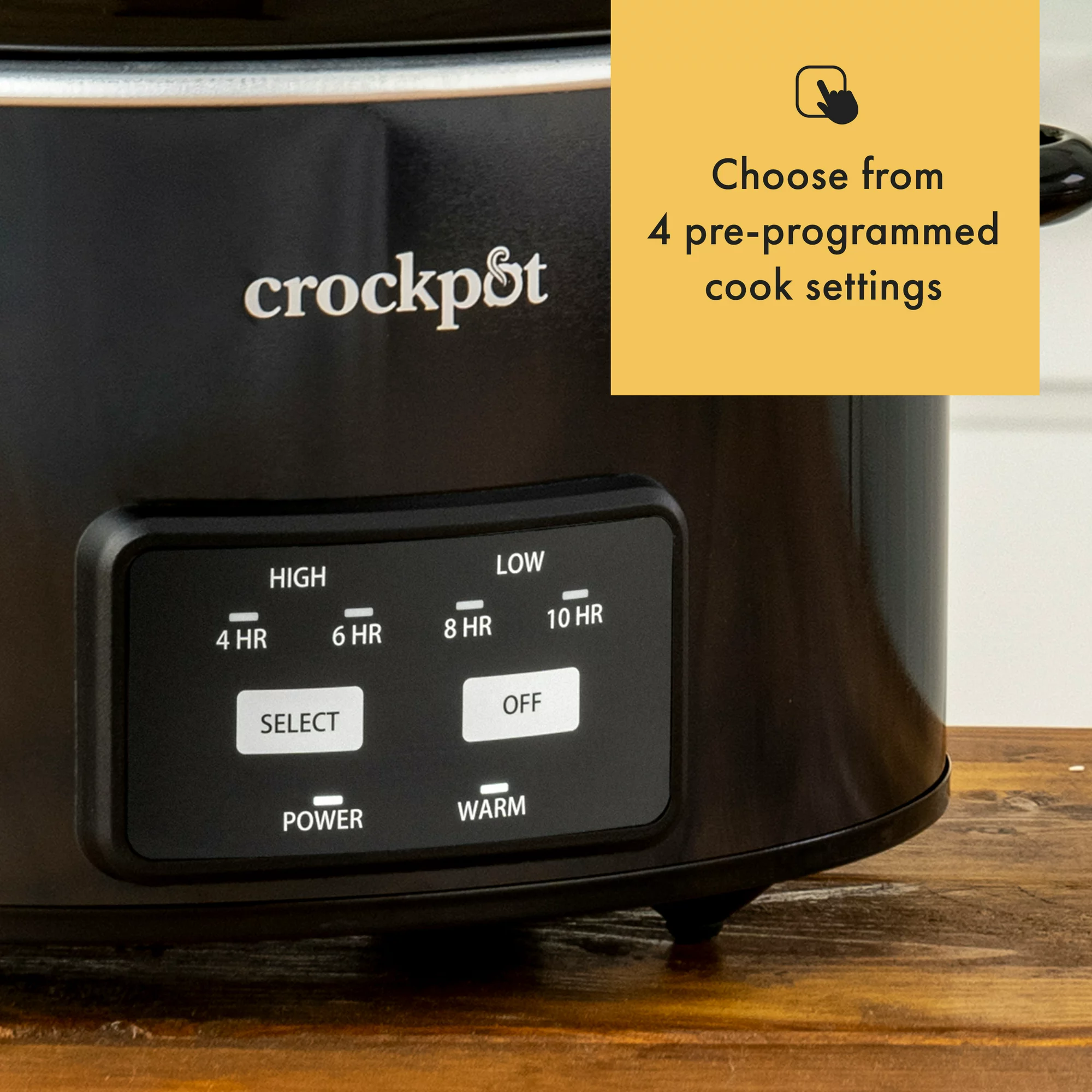 Crock-Pot 4.5 Quart Lift & Serve Programmable Slow Cooker, Black –