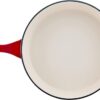 Crock Pot Artisan 3.5 Quart Enameled Cast Iron Deep Sauté Pan, Scarlet Red