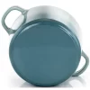 Crock-Pot Artisan 7 qt. Round Cast Iron Nonstick Dutch Oven in Aqua Blue with Lid