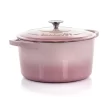 Crock-Pot Artisan 7 qt. Round Cast Iron Nonstick Dutch Oven in Blush Pink with Lid