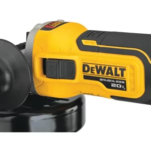 DEWALT DCG405B 20-Volt MAX XR Cordless Brushless 4-1/2 in. Slide Switch Small Angle Grinder with Kickback Brake (Tool-Only)