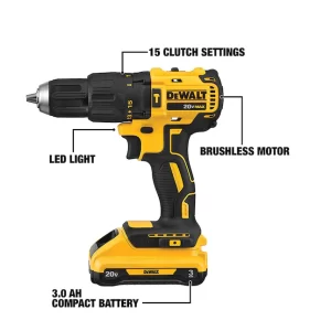 DEWALT DCK274E2 20V MAX POWERSTACK 2-Tool Combo Kit with 2 Batteries, Charger and Tool Bag