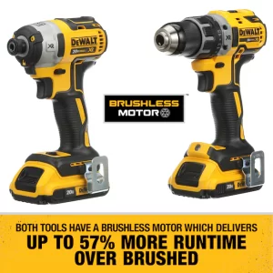 DEWALT DCK283D2 20-Volt MAX XR Cordless Brushless Drill/Impact Combo Kit with Two 20-Volt 2.0Ah Batteries and Charger (2-Tool)