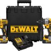 DEWALT DCK299P2 20-Volt MAX XR Cordless Brushless Hammer Drill/Impact Combo Kit (2-Tool) with (2) 20-Volt 5.0Ah Batteries & Charger