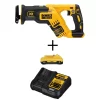 DEWALT DCS367BW240C 20-Volt MAX XR Cordless Brushless Compact Reciprocating Saw with (1) 20-Volt Battery 4.0Ah & Charger