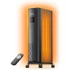 Dreo 1500W Oil Filled Space Heater, 40-95℉, 24h timer, 4 Modes, LED Display Screen and Remote, Universal wheels, Up to 300 sq.ft