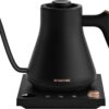 Electric Kettle, INTASTING Electric Gooseneck Kettles Temperature Control, 0.9L Stainless Steel Inner, ±1℉ Precision, Quick Heating, for Hot Water, Pour Over Coffee, Tea, Matte Black