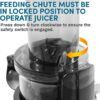 Elite Gourmet EJX600 Compact Small Space-Saving Masticating Slow Juicer, Cold Press Juice Extractor, Nutrient and Vitamin Dense, Easy to Clean, 16 oz Juice Cup, Charcoal Grey