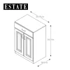 Estate ESBDD24SW 23.75-in W x 34.5-in H Wood Composite White Wall-mount Utility Storage Cabinet