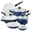 Farberware 17490 purECOok 12-Piece Aluminum Ceramic Nonstick Cookware Set in Blue Farberware 17490 purECOok 12-Piece Aluminum Ceramic Nonstick Cookware Set in Blue