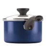 Farberware 17490 purECOok 12-Piece Aluminum Ceramic Nonstick Cookware Set in Blue Farberware 17490 purECOok 12-Piece Aluminum Ceramic Nonstick Cookware Set in Blue