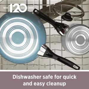 Farberware 20361 Dishwasher Safe 15-Piece Aluminum Nonstick Cookware Set in Teal