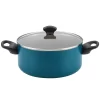 Farberware 20361 Dishwasher Safe 15-Piece Aluminum Nonstick Cookware Set in Teal Farberware 20361 Dishwasher Safe 15-Piece Aluminum Nonstick Cookware Set in Teal
