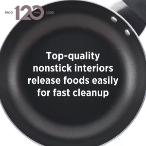 Farberware 21806 Dishwasher Safe 15-Piece Aluminum Nonstick Cookware Set in Black