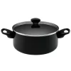 Farberware 21806 Dishwasher Safe 15-Piece Aluminum Nonstick Cookware Set in Black