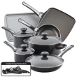 Farberware 21809 High Performance Nonstick Cookware Pots and Pans Set Dishwasher Safe, 17 Piece, Black