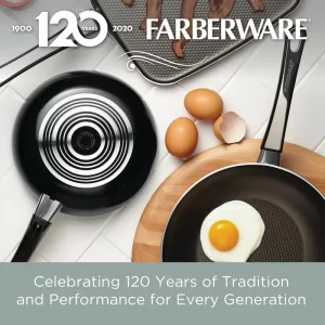 Farberware 21809 High Performance Nonstick Cookware Pots and Pans Set Dishwasher Safe, 17 Piece, Black