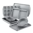 Farberware 46650 Nonstick Steel Bakeware Set with Cooling Rack, Baking Pan and Cookie Sheet Set