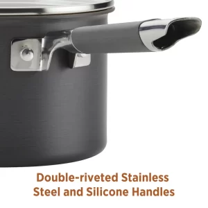 Farberware 80183 11-Piece Gray Glide Pro Hard-Anodized Nonstick Cookware Set