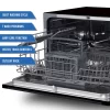 Farberware FCD06ABBBKA Professional Countertop Portable Dishwasher in Black with 6-Place Settings Capacity