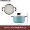 Farberware Smart Control Nonstick Stock Pot/Stockpot with Lid, 6 Quart, Aqua Farberware Smart Control Nonstick Stock Pot/Stockpot with Lid, 6 Quart, Aqua
