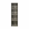 Furinno Pasir 4-Tier Open Shelf Bookcase, French Oak Furinno Pasir 4-Tier Open Shelf Bookcase, French Oak