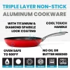 GRANITESTONE 7208 10-Piece Aluminum Red Ultra-Durable Non-Stick Diamond Infused Cookware Set with Glass Lids