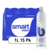 Glaceau Smartwater smartwater vapor distilled premium water bottles, 1 Liter, 15 Pack