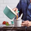 GreenPan CC002482-001 Rio Healthy Ceramic Nonstick 16 Piece Cookware Pots and Pans Set in Turquoise