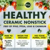 GreenPan CC002639-001 Rio 16-Piece Healthy Ceramic Nonstick Cookware Pots and Pans Set in Black